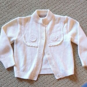 Vintage Nordstrom 2T Cream Knit Sweater Made In Italy